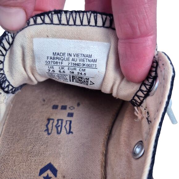 Converse Black Stretch Elastic Back Low Top Womens size 7.5 - Picture 7 of 8